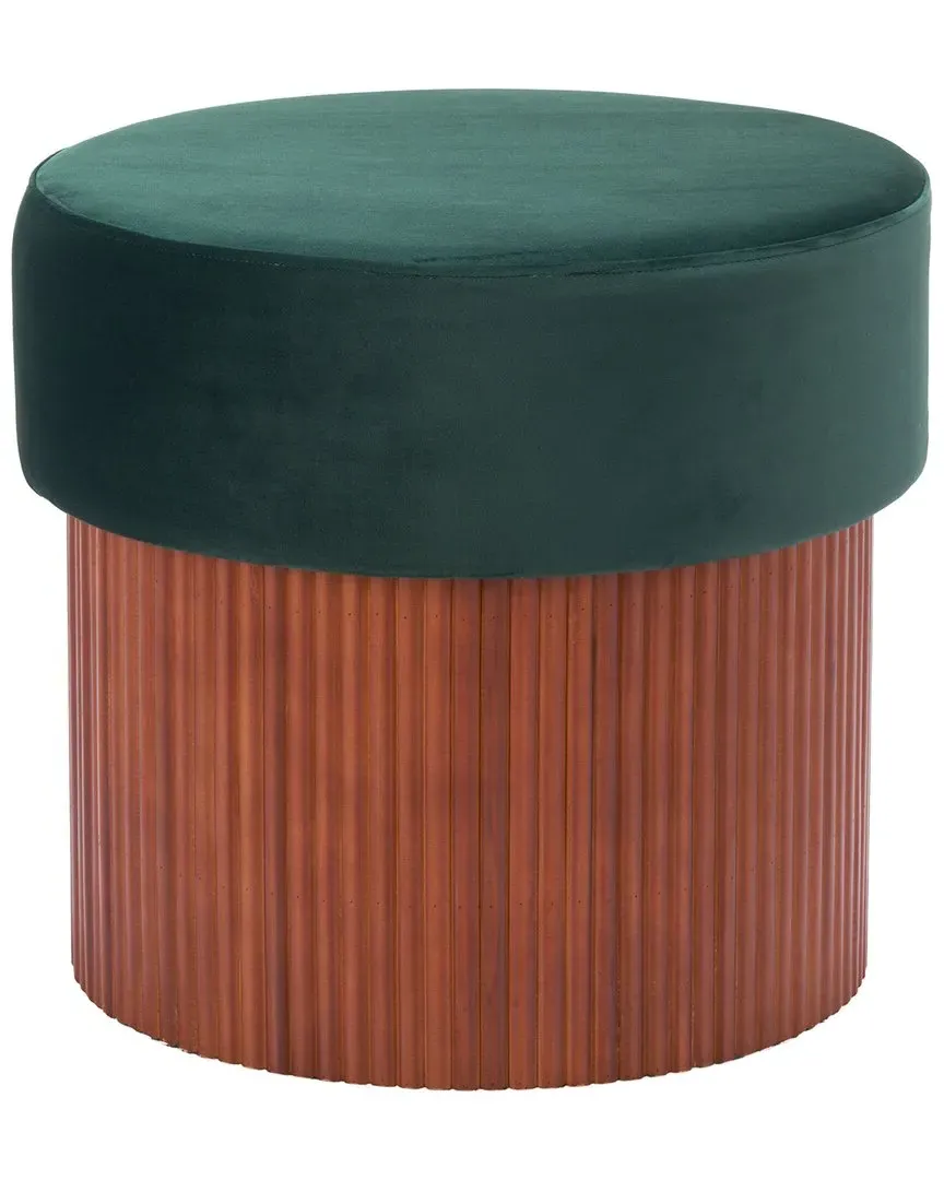 Boto Storage Ottoman - Green, Polyester