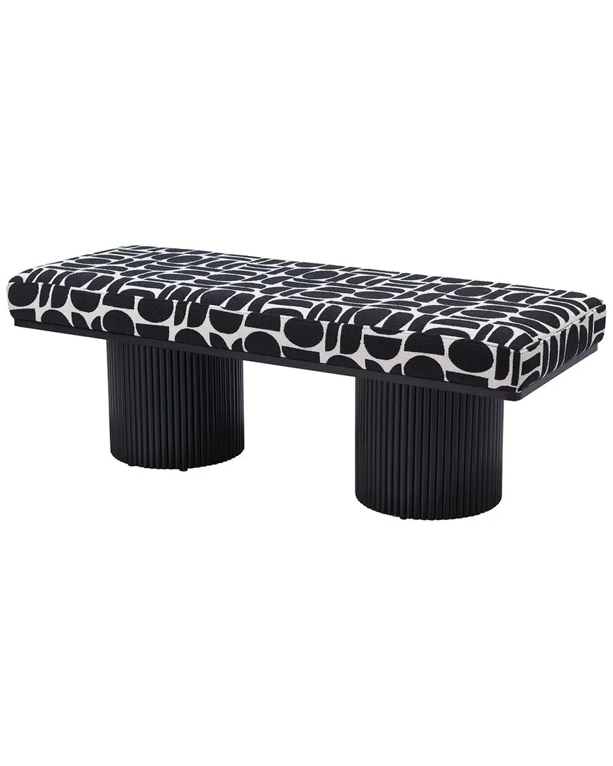 Botoia Bench - Black & White, Fabric image