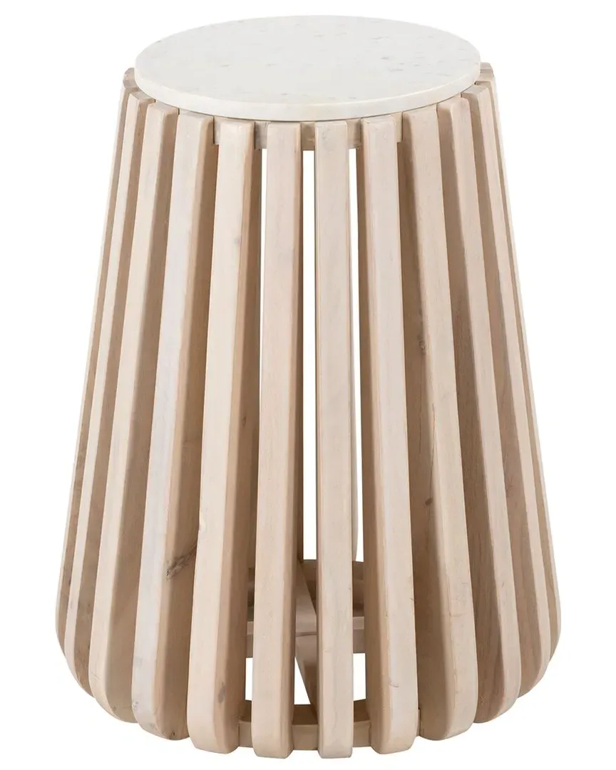 Cyprus Side Table - White, Marble image