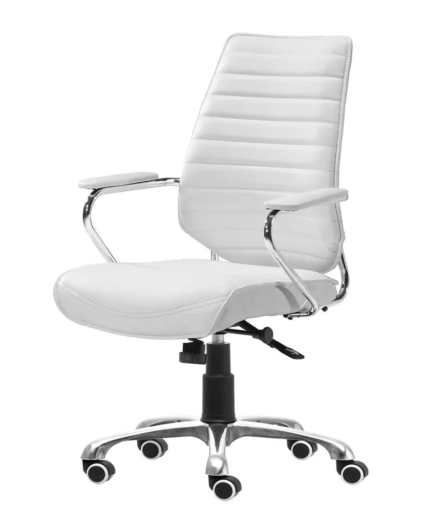 Enterprise Low Back Office Chair - White, Polyurethane