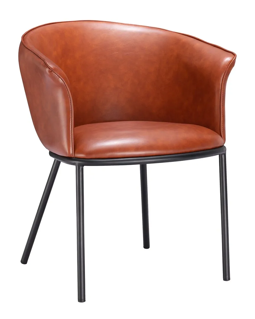 Garston Dining Chair - Brown, Vinyl image