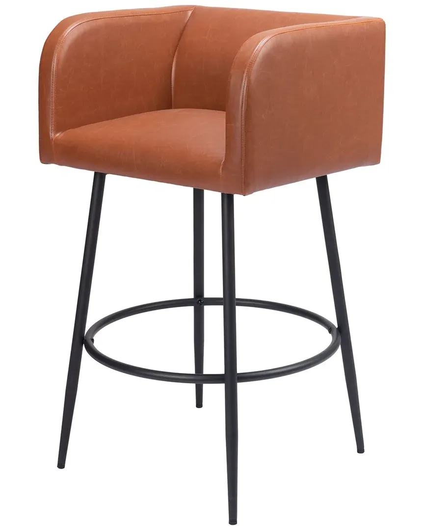 Horbat Set of 2 Barstools - Brown, Vinyl