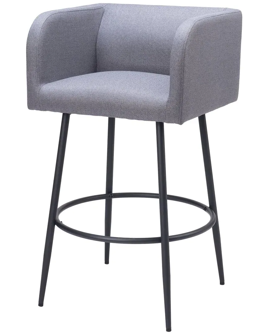 Horbat Set of 2 Barstools - Grey, Poly Linen image