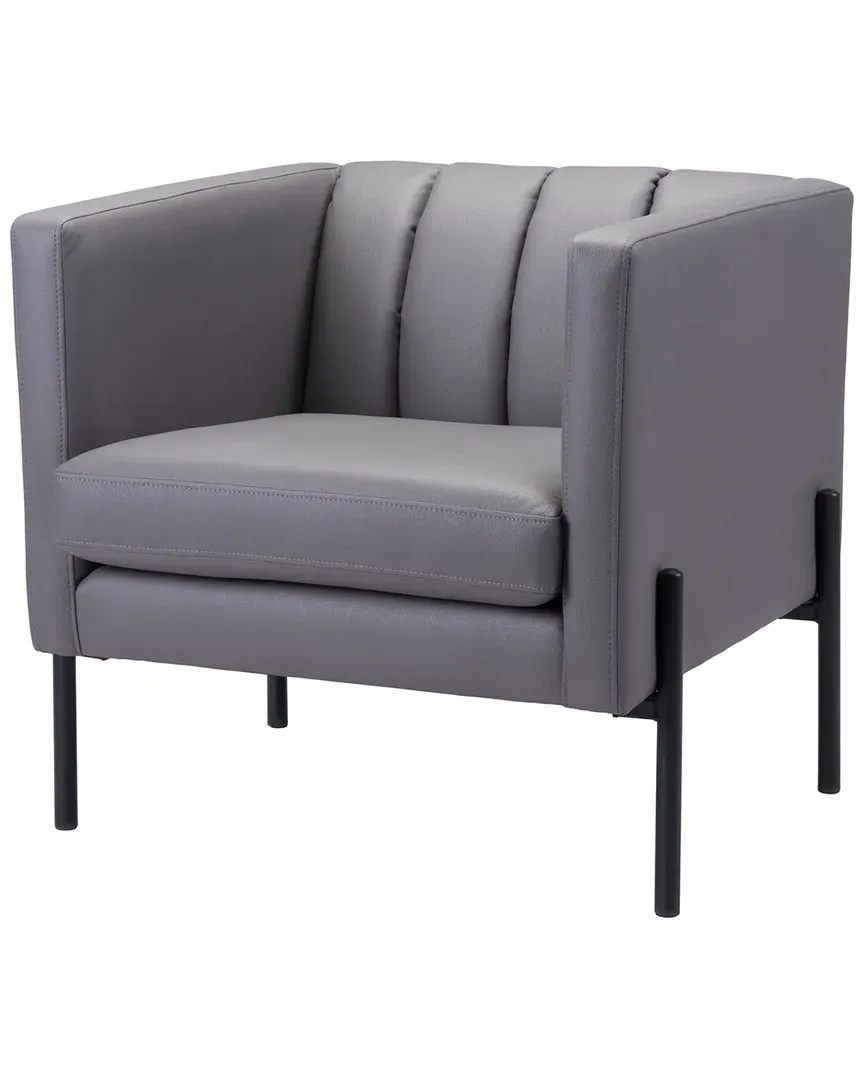 Jess Accent Chair - Grey, Vinyl image