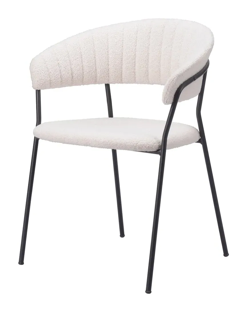 Josephine Set of 2 Dining Chairs - Cream, Polyester image