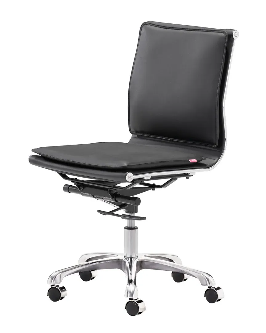 Lider Plus Armless Office Chair - Chrome Steel