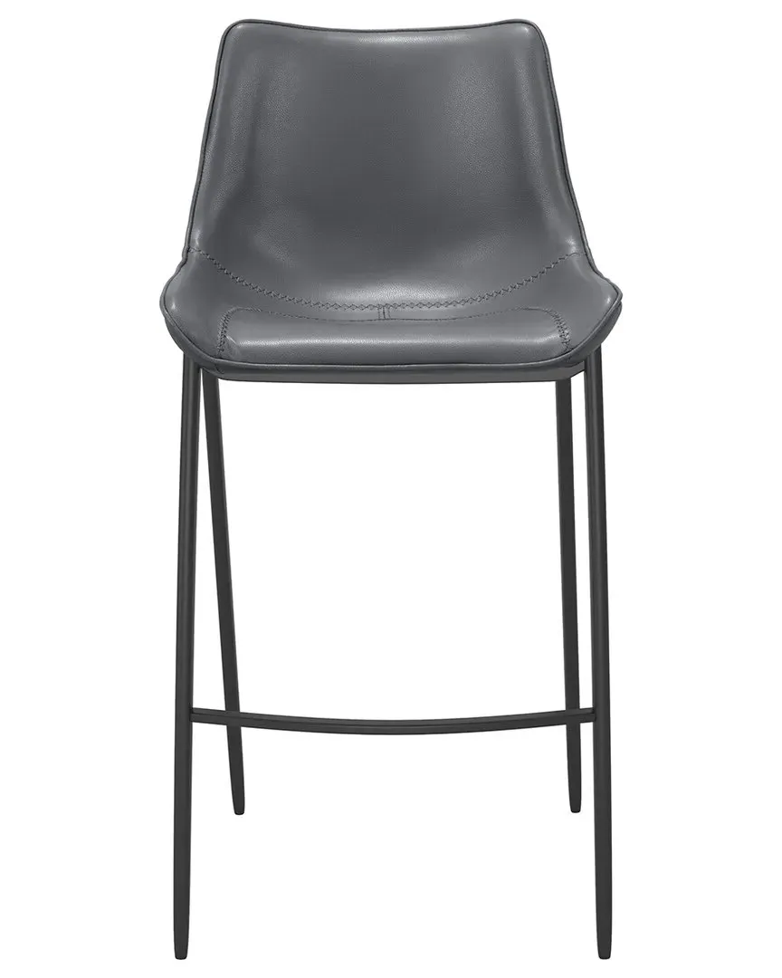 Magnus Bar Chair Set of 2 - Brown, Faux Leather