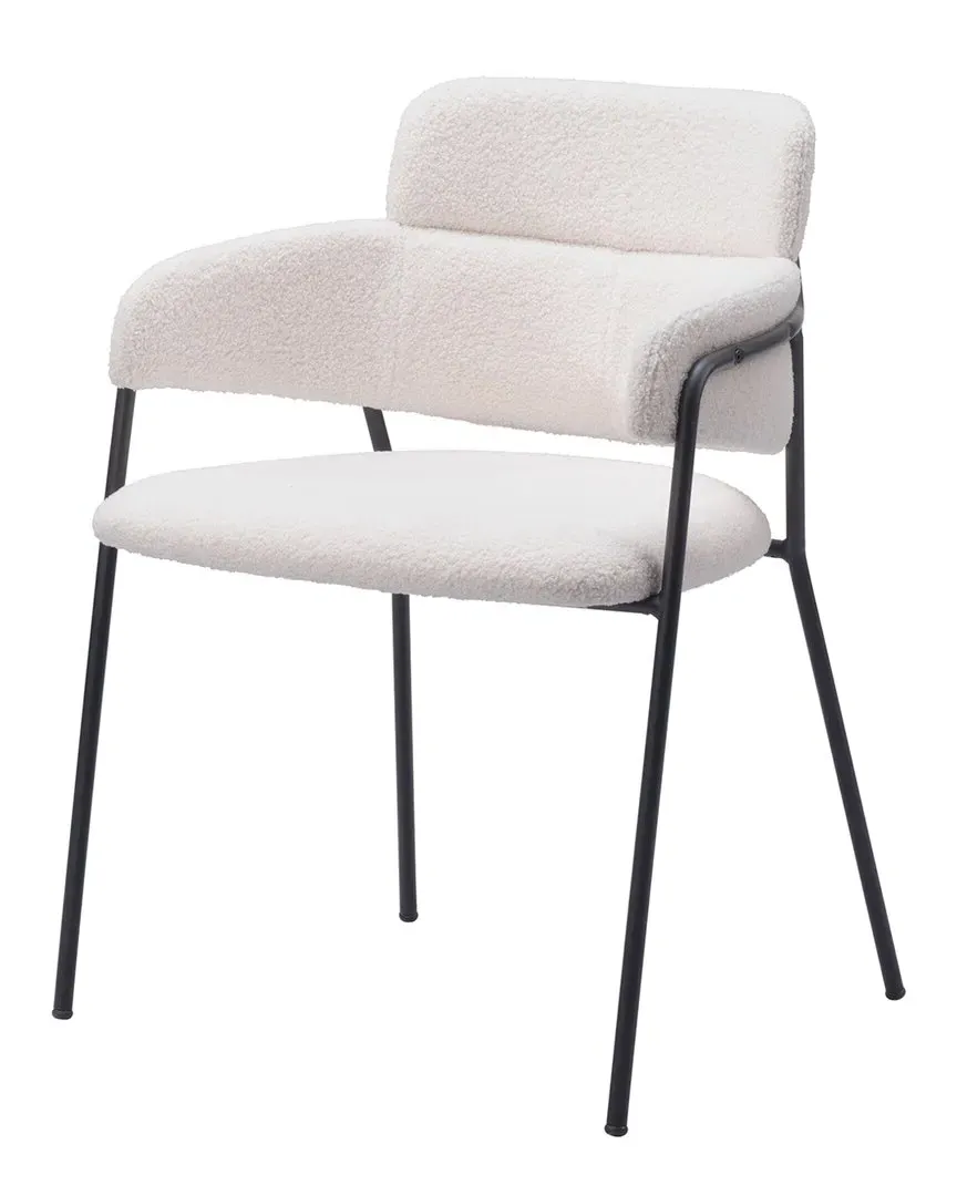 Marcel Set of 2 Dining Chairs - Cream, Polyester