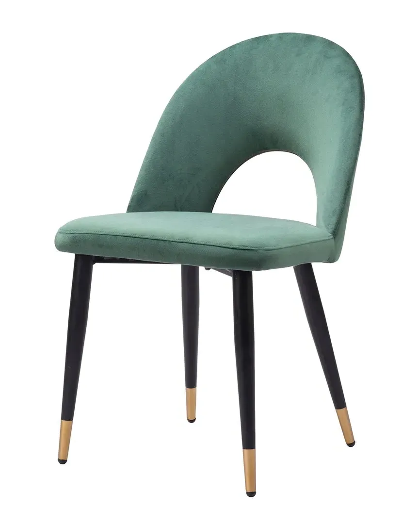 Menlo Set of 2 Dining Chairs - Green, Polyester