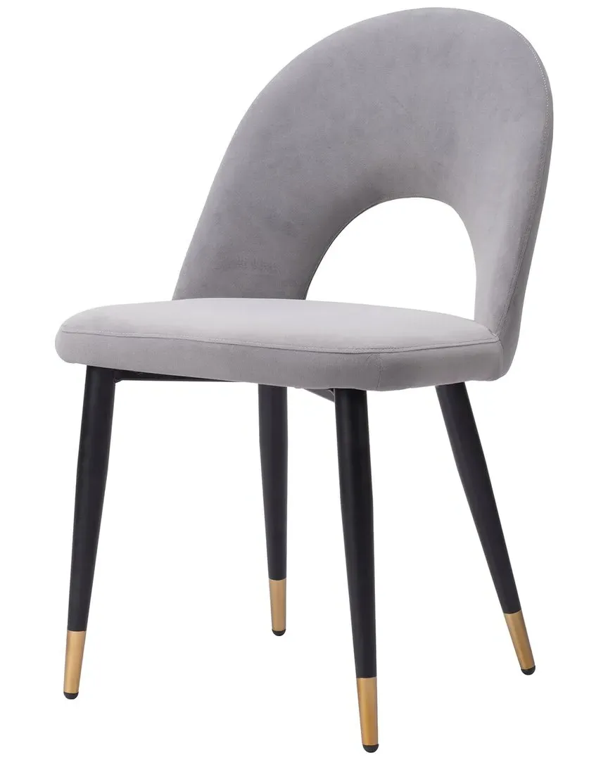 Menlo Set of 2 Dining Chairs - Grey, Polyester
