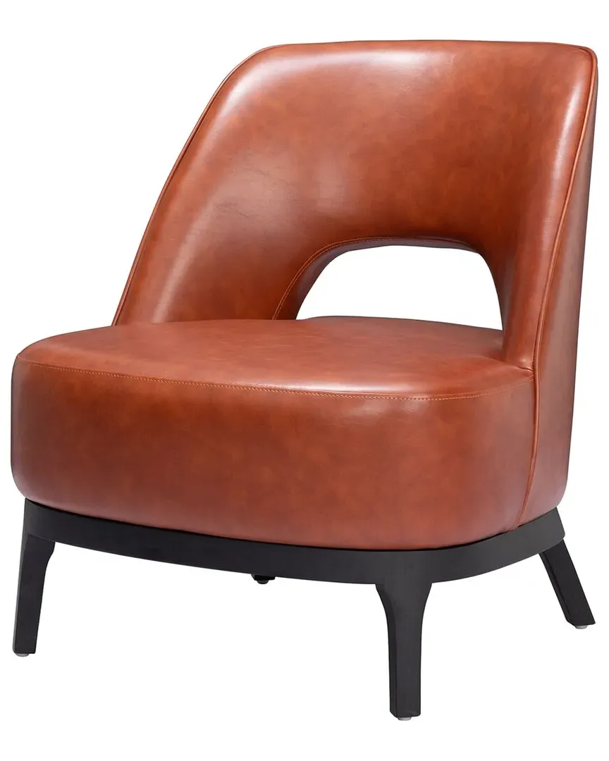 Mistley Accent Chair - Brown, Vinyl