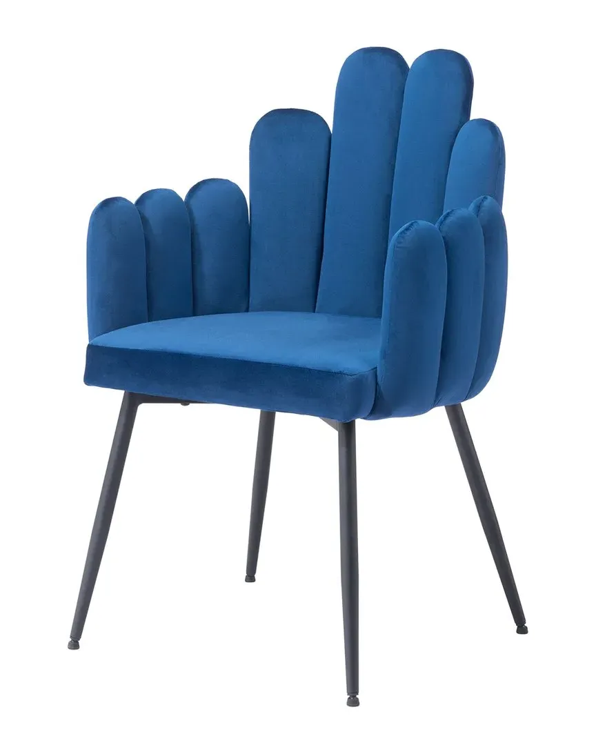 Noosa Set of 2 Dining Chairs - Navy Blue, Velvet