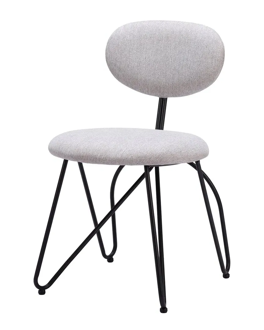 Novi Set of 2 Dining Chairs - Dove Grey, Teddy Fabric image