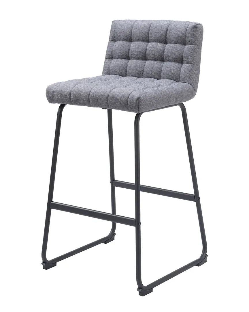 Pago Set of 2 Barstools - Grey, Polyester image