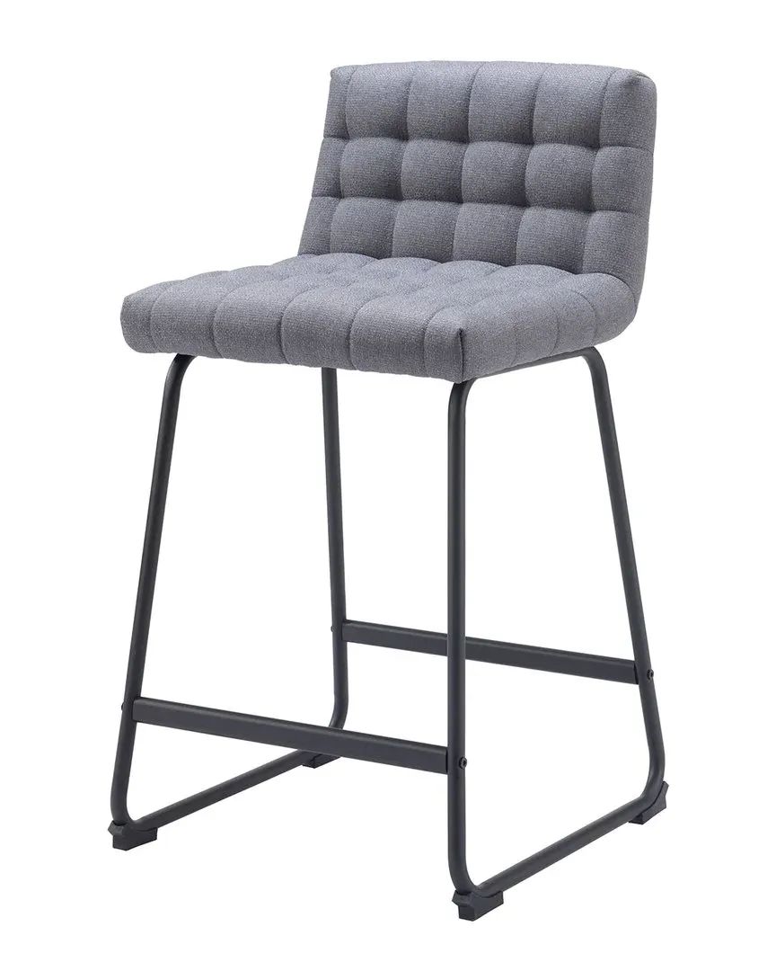 Pago Set of 2 Counter Stools - Grey, Polyester image