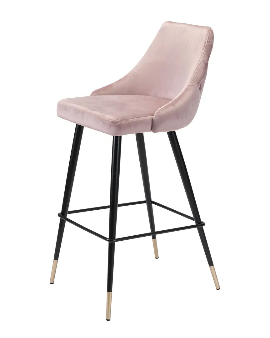 Piccolo Bar Chair - Pink, Velvet image