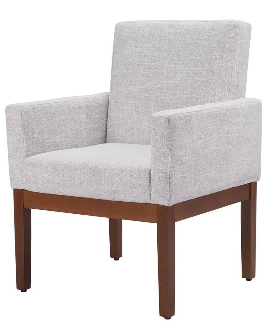 Senzil Dining Chair with Arms - Ivory, Polyester
