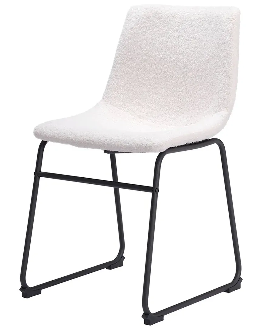 Set of 2 Smart Dining Chair - Ivory, Boucle
