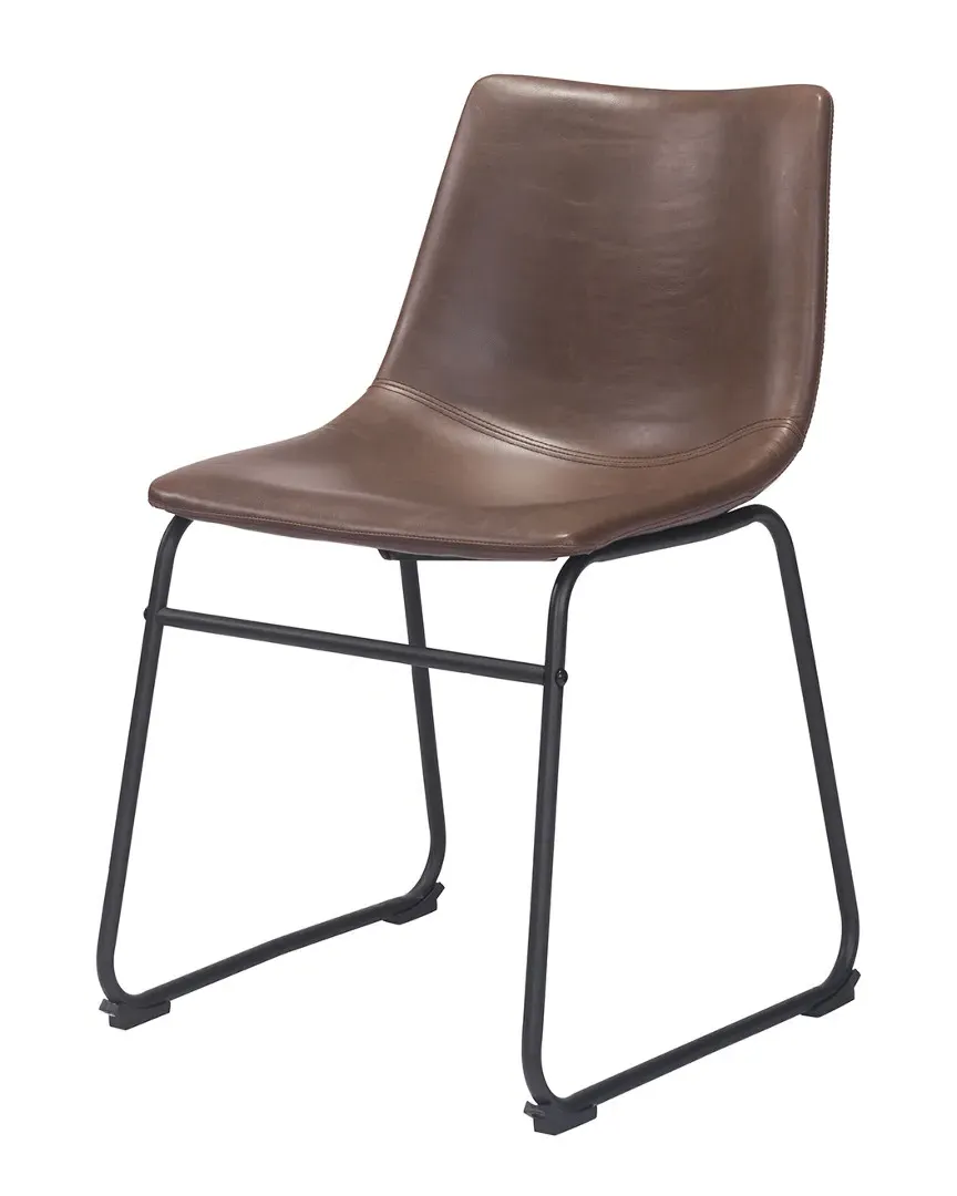 Set of 2 Smart Dining Chair - Vintage Espresso, Leatherette