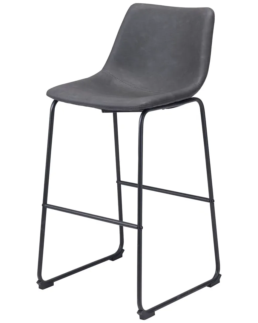 Smart Set of 2 Bar Chairs - Charcoal