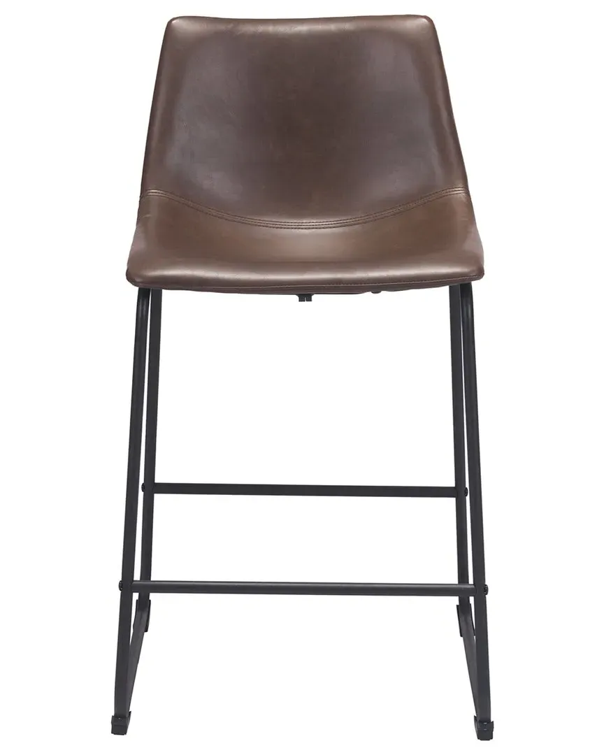 Smart Set of 2 Counter Chairs - Brown, Polyurethane image