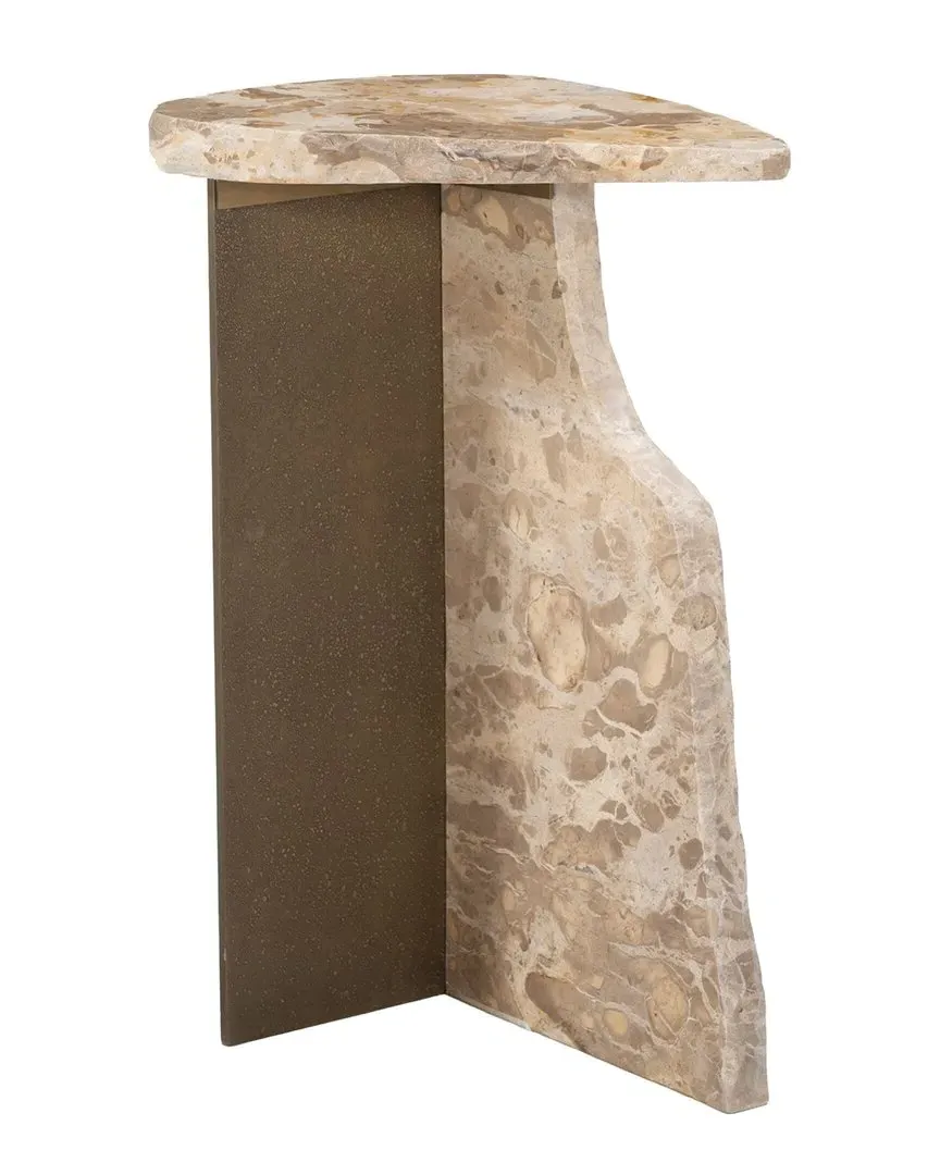 Surya Side Table - Beige, Marble image