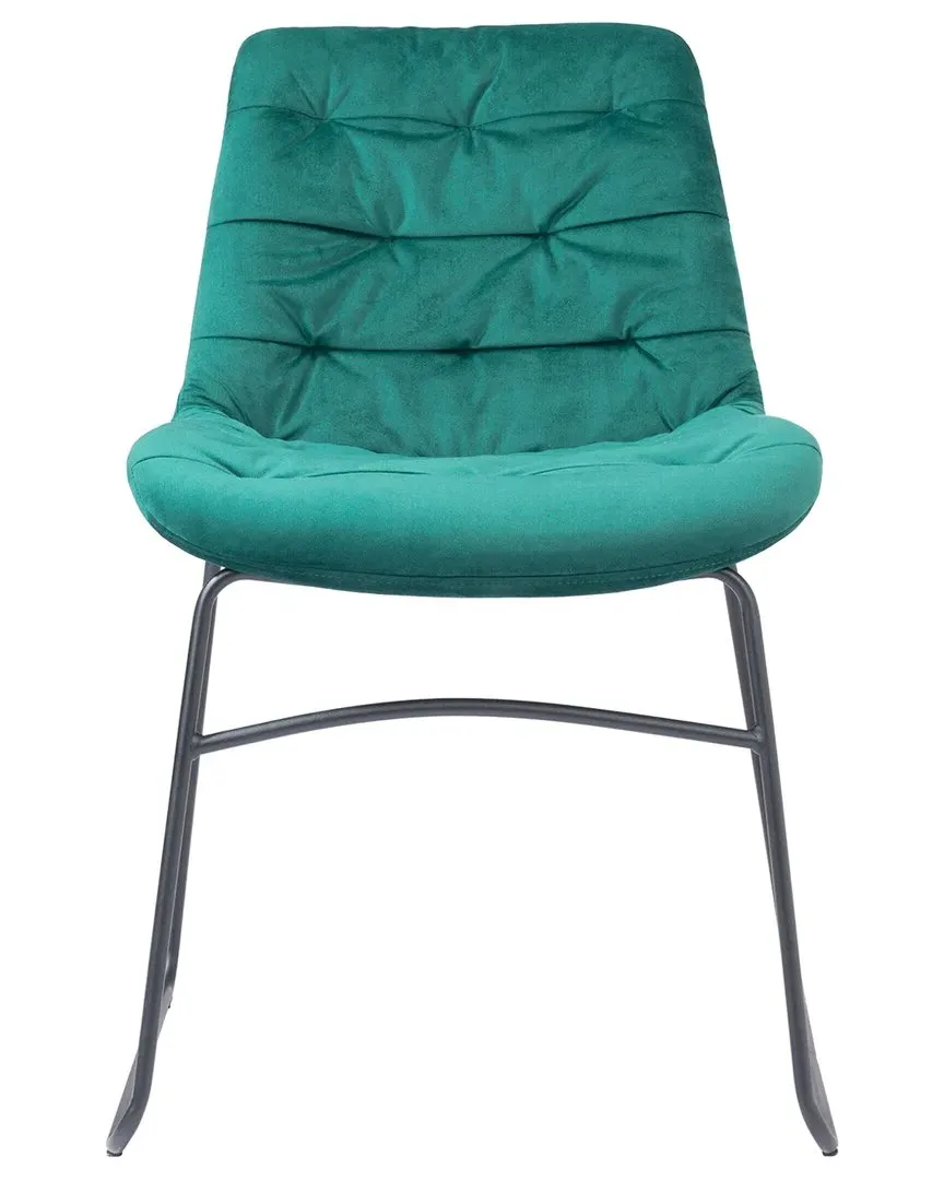 Tammy Set of 2 Dining Chairs - Green, Velvet image