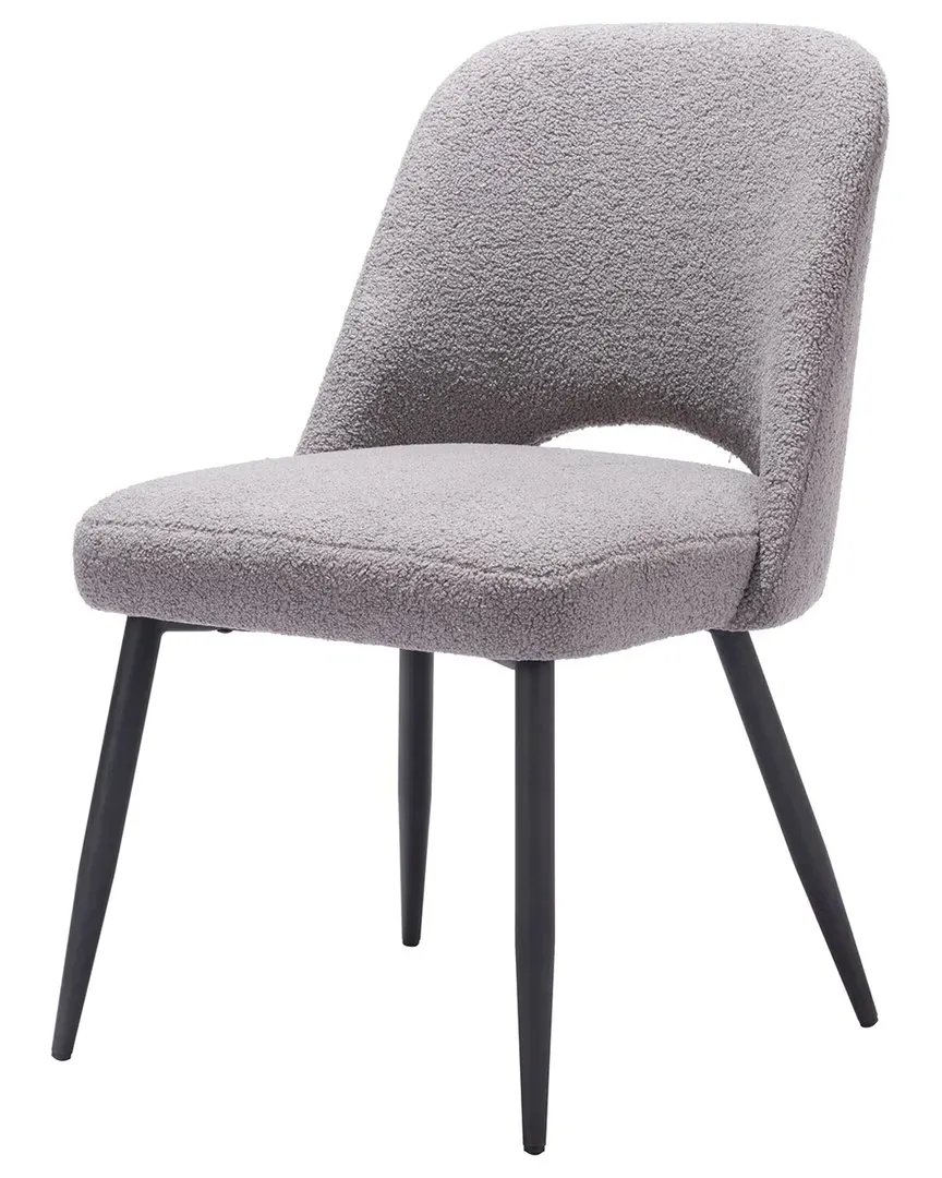 Teddy Set of 2 Dining Chairs - Gray, Polyester image