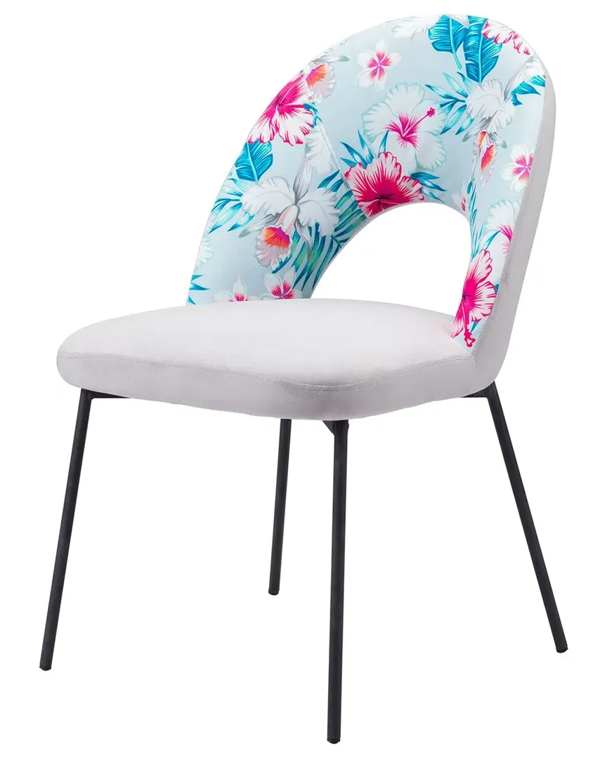 Torrey Set of 2 Dining Chairs - Multicolor, Velvet