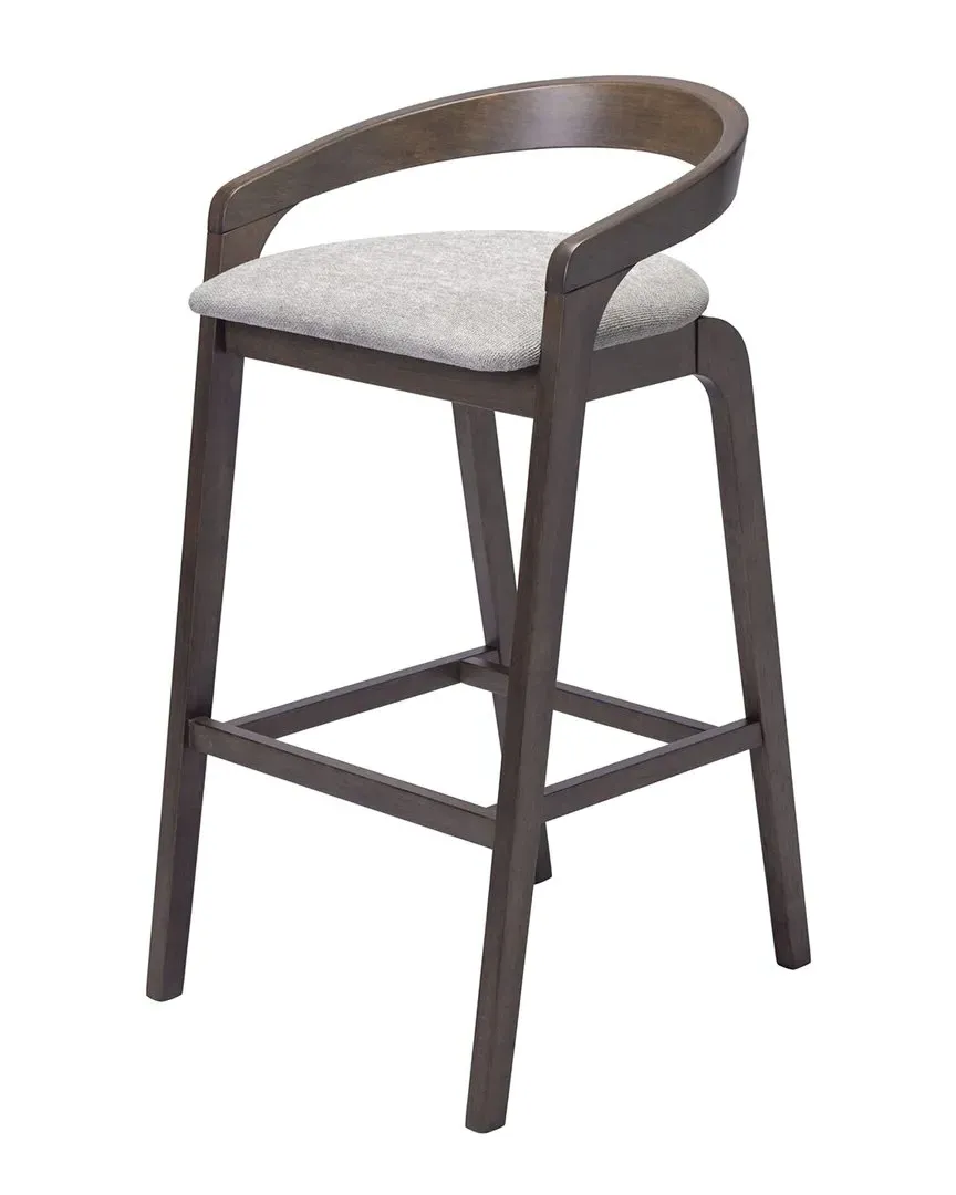 Troy Set of 2 Barstools - Dove Grey, Fabric