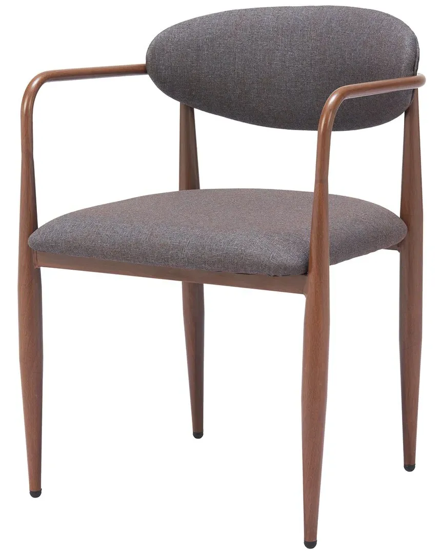 Zens Set of 2 Dining Chairs - Truffle Gray, Polyester