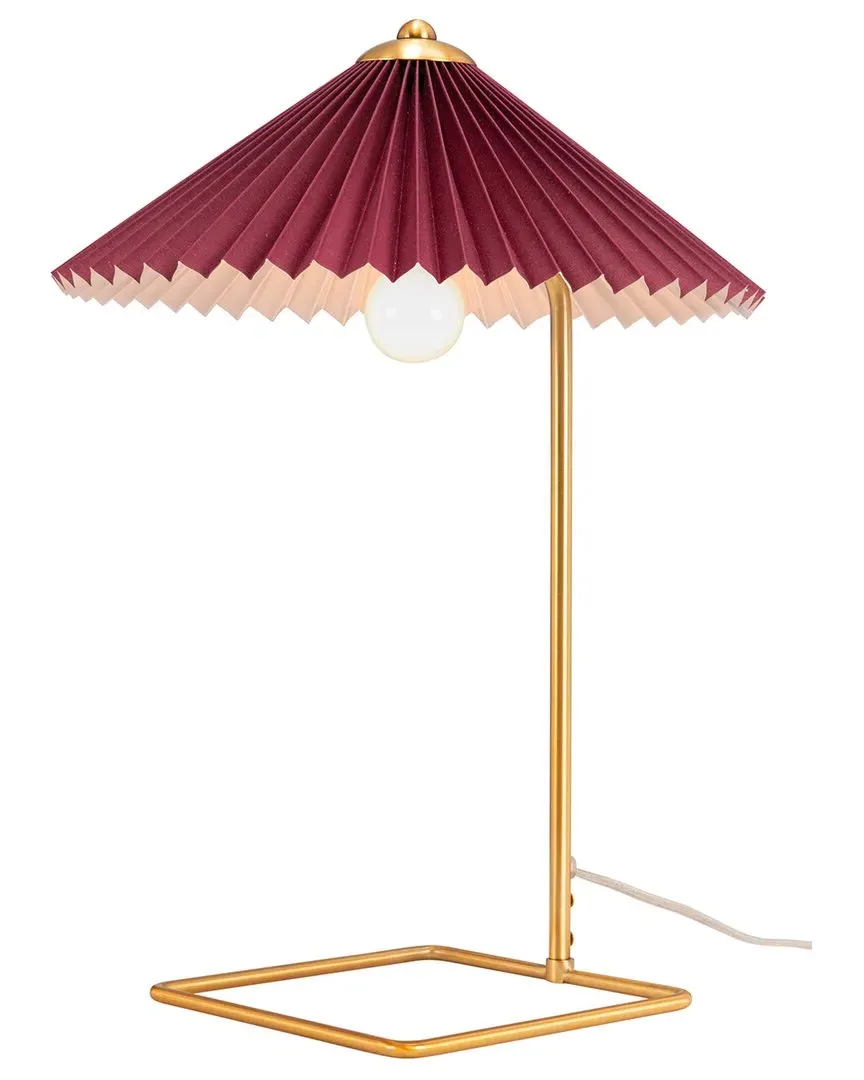 Zuo Charo Table Lamp - Red, Steel