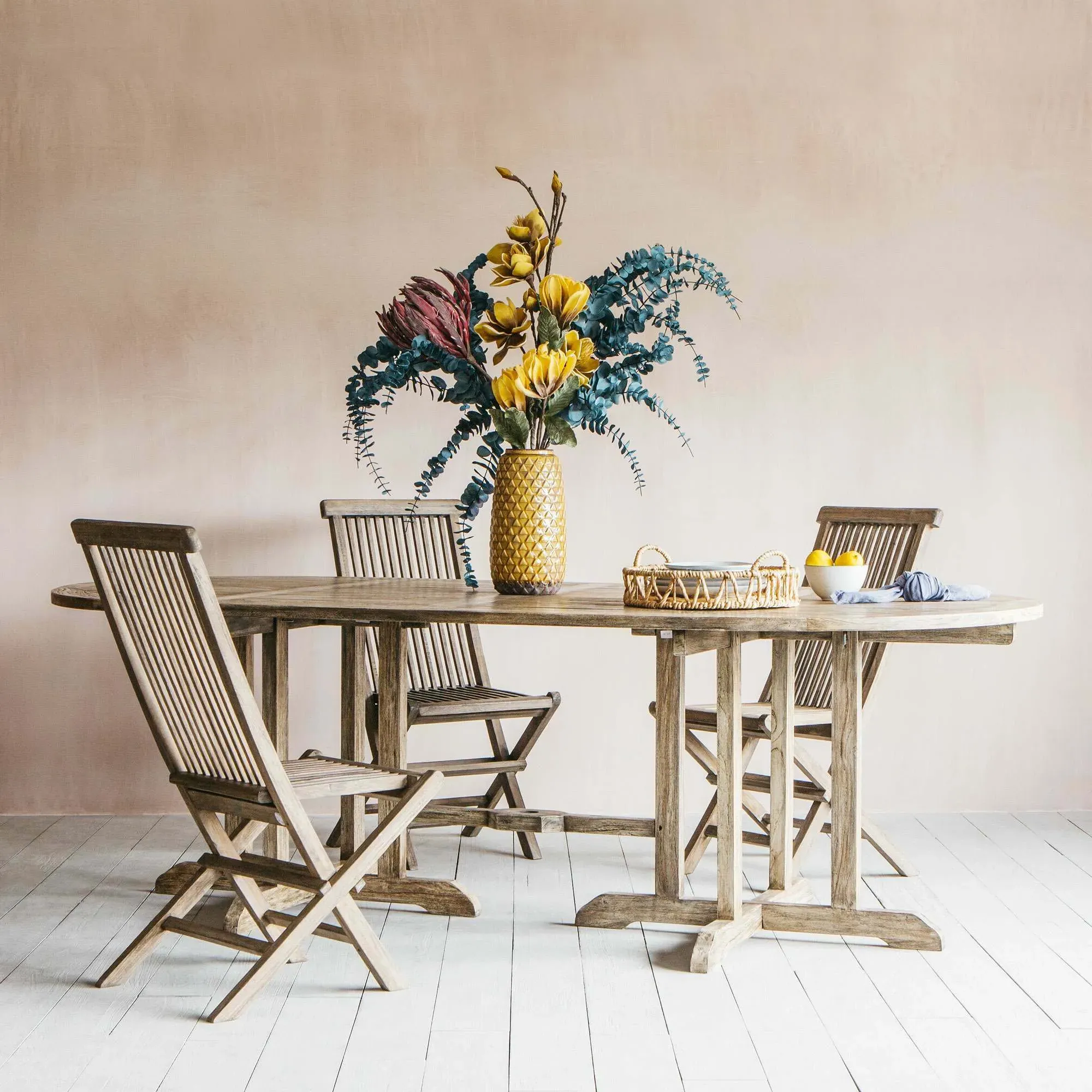 10 Seater Garden Table - Grey, Teak