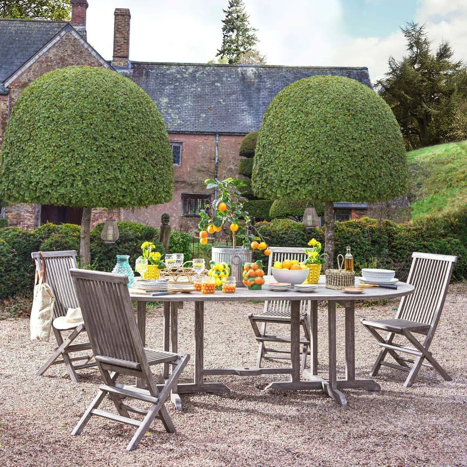 10 Seater Garden Table - Grey, Teak image