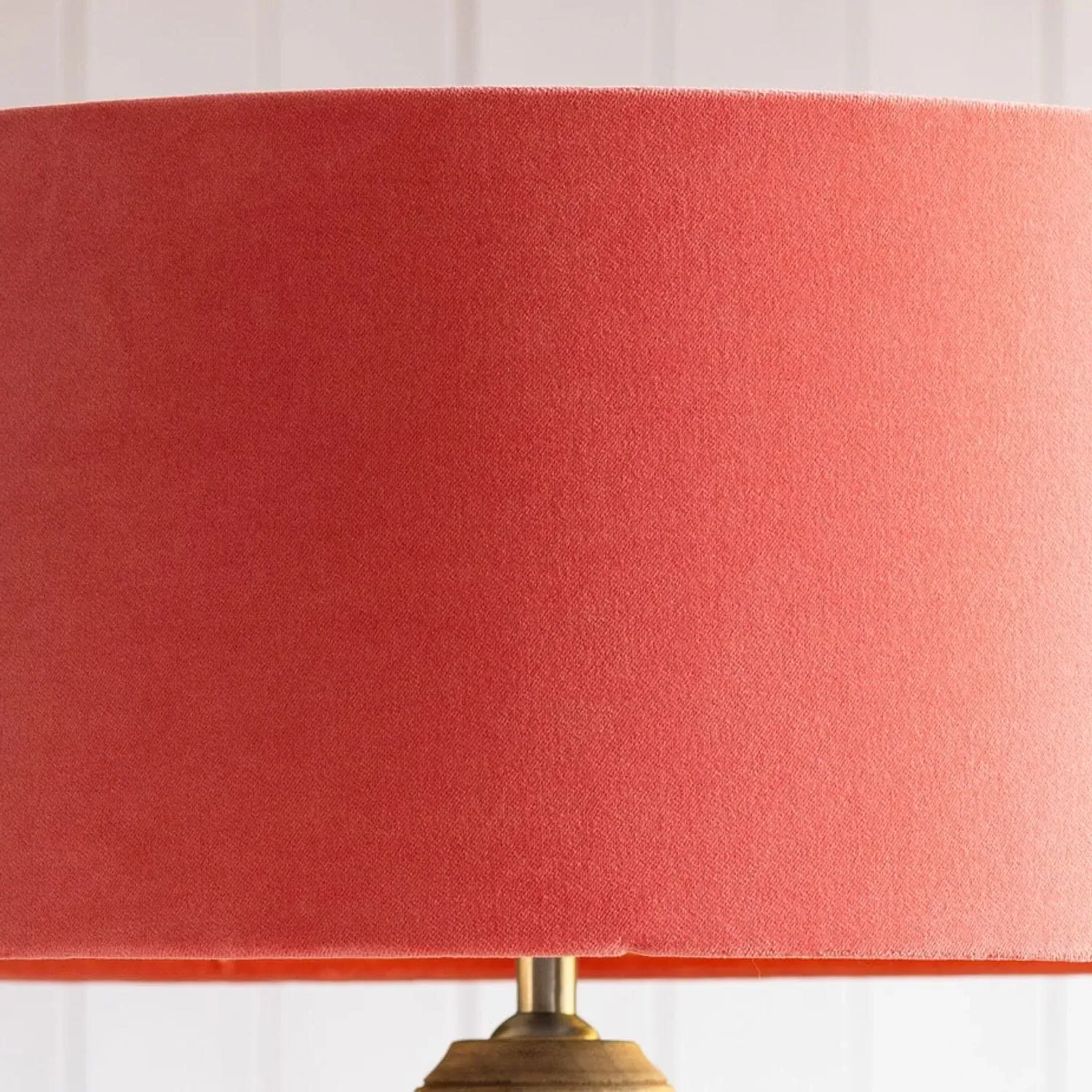 12 inch Lamp Shade - Coral, Velvet