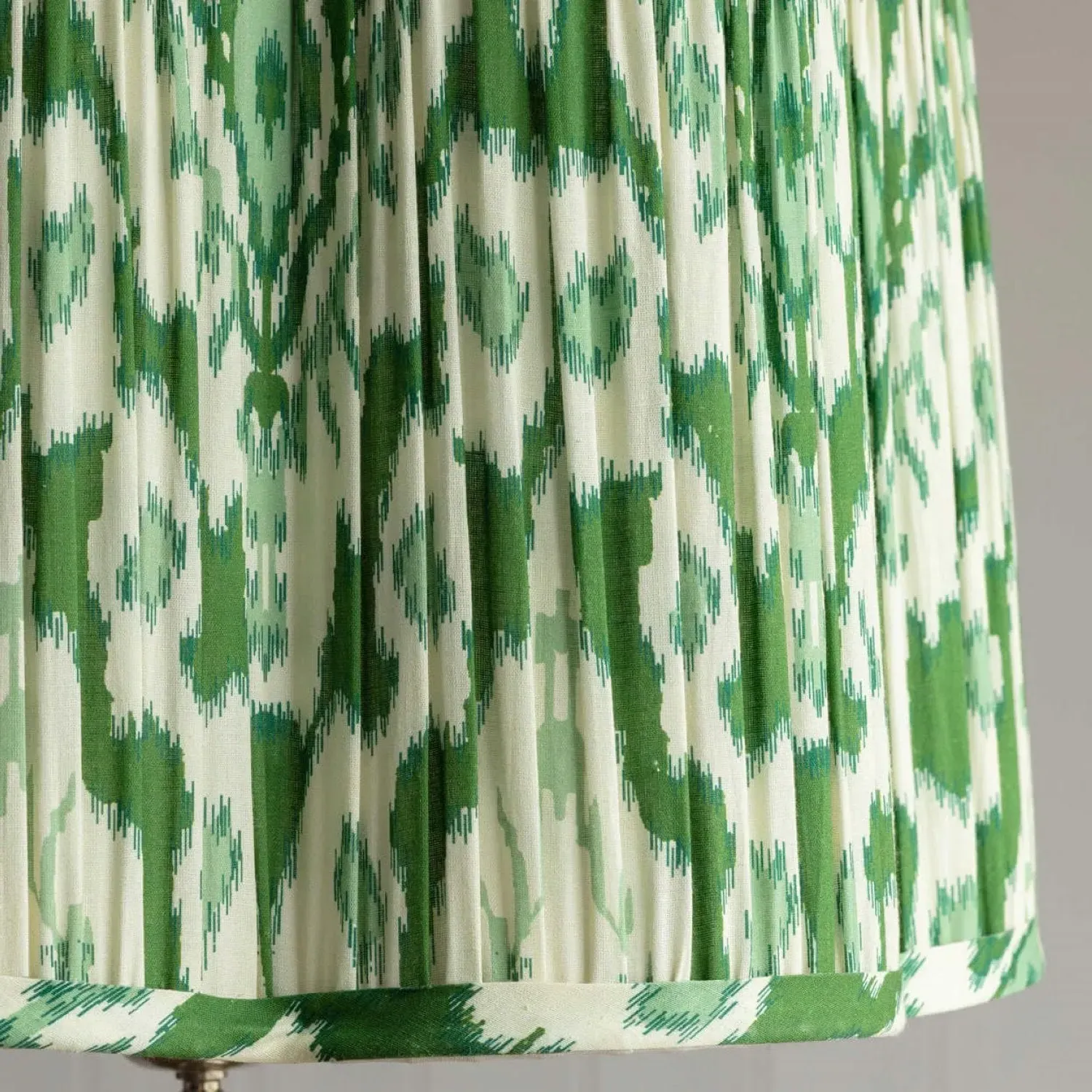 14" Ikat Flower Empire Lamp Shade - Green, Cotton