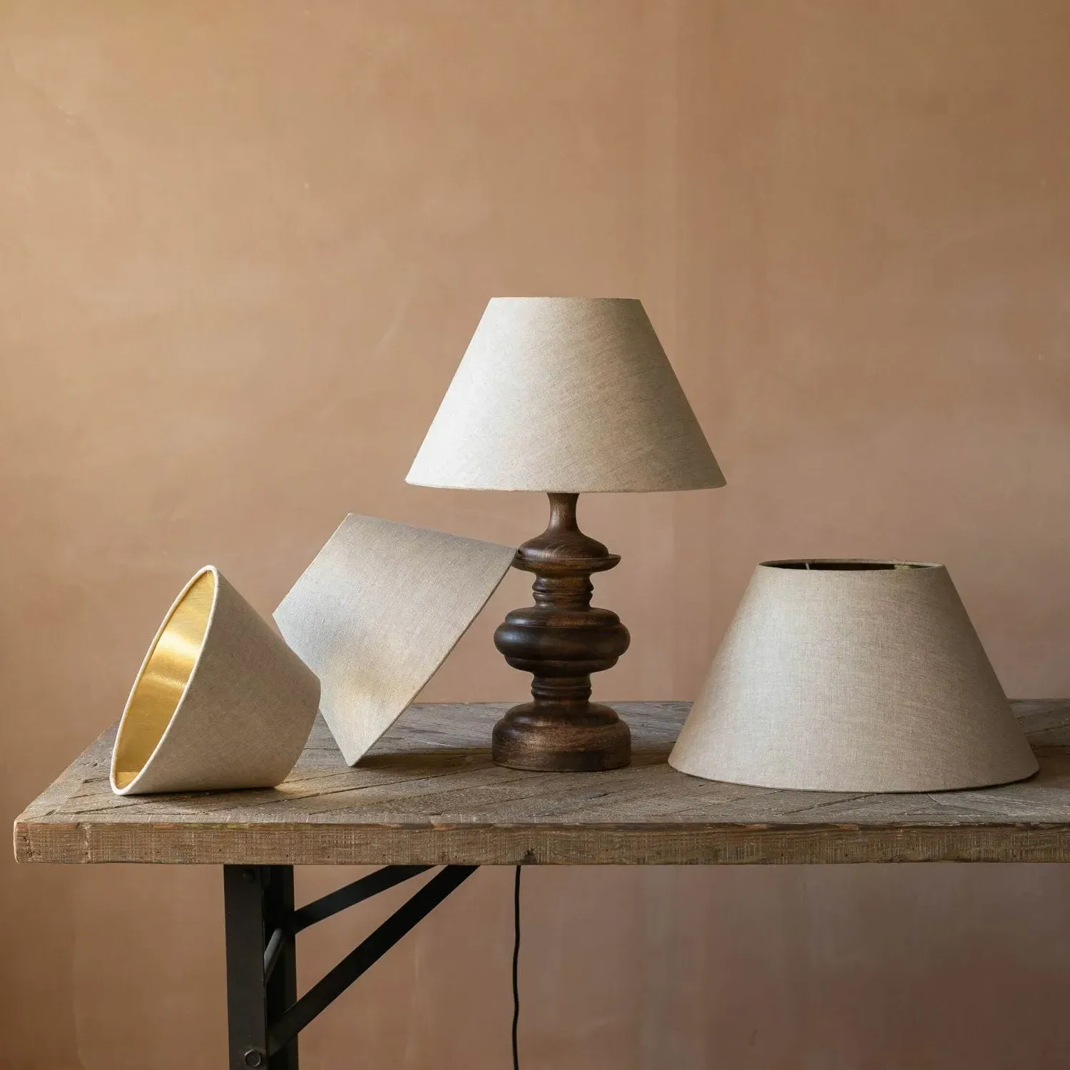 14 inch Empire Lamp Shade - Natural, Linen image
