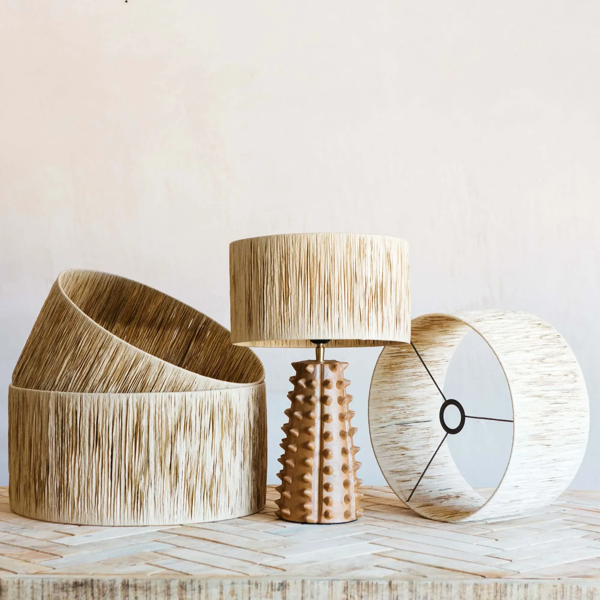 18" Drum Lamp Shade - Natural, Raffia