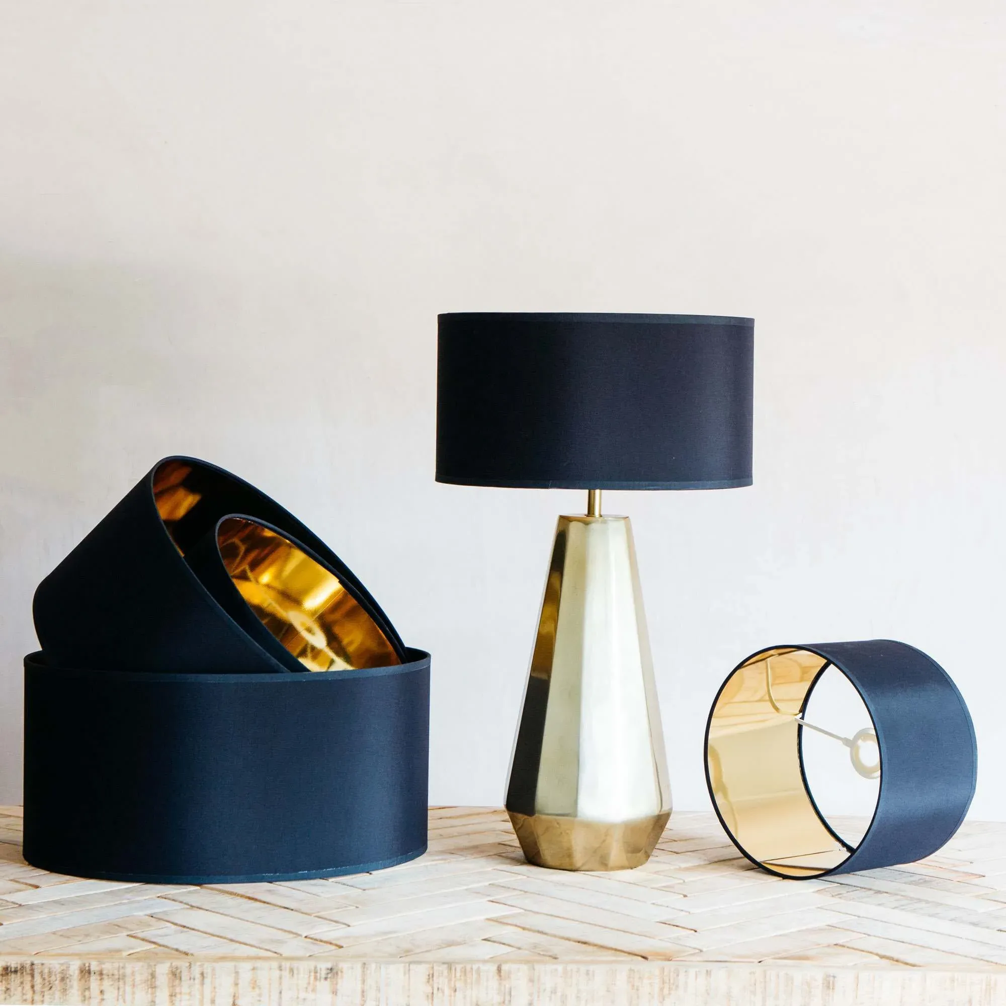 20 Inch Lamp Shade - Black, Cotton