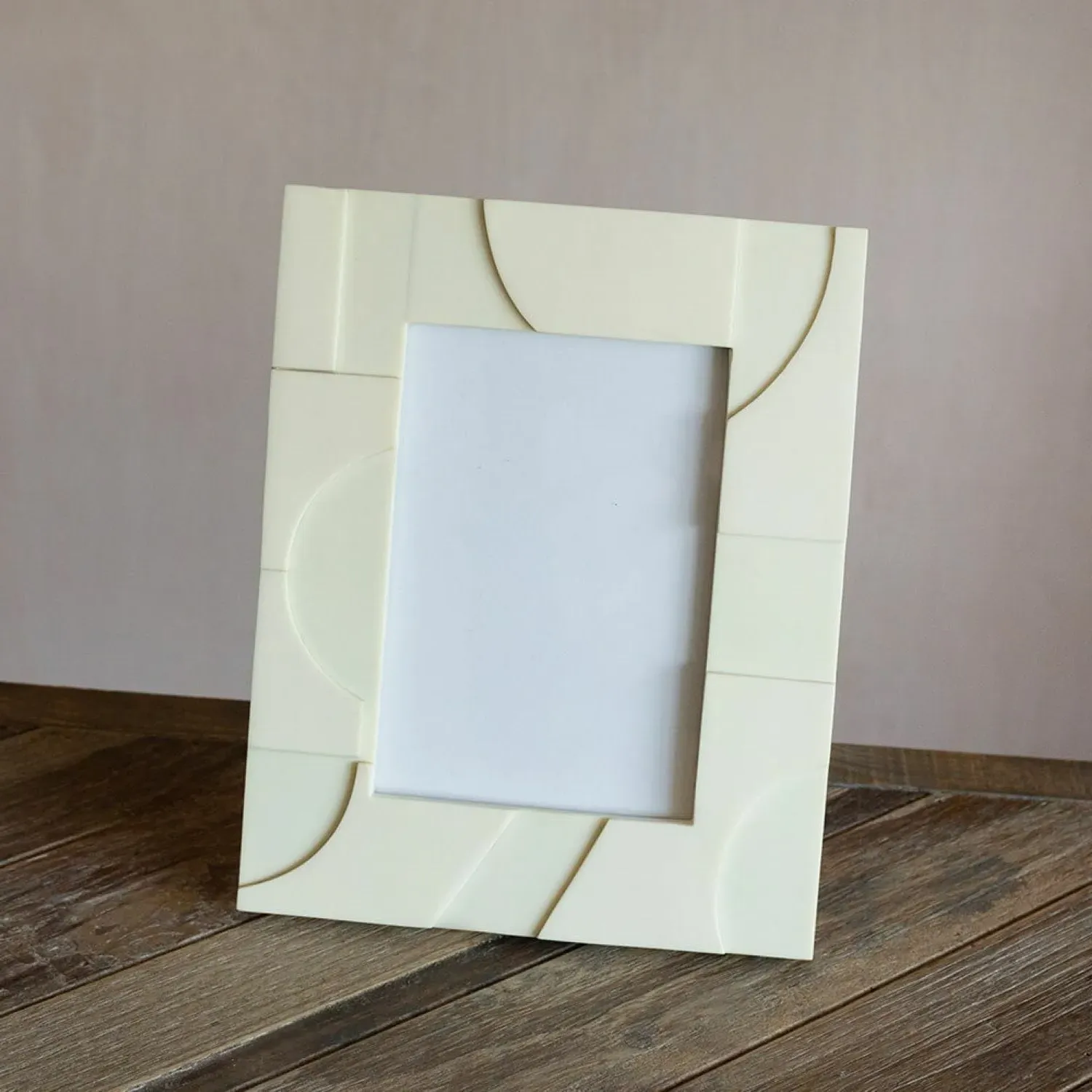 3D Abstract Photo Frame - Ivory