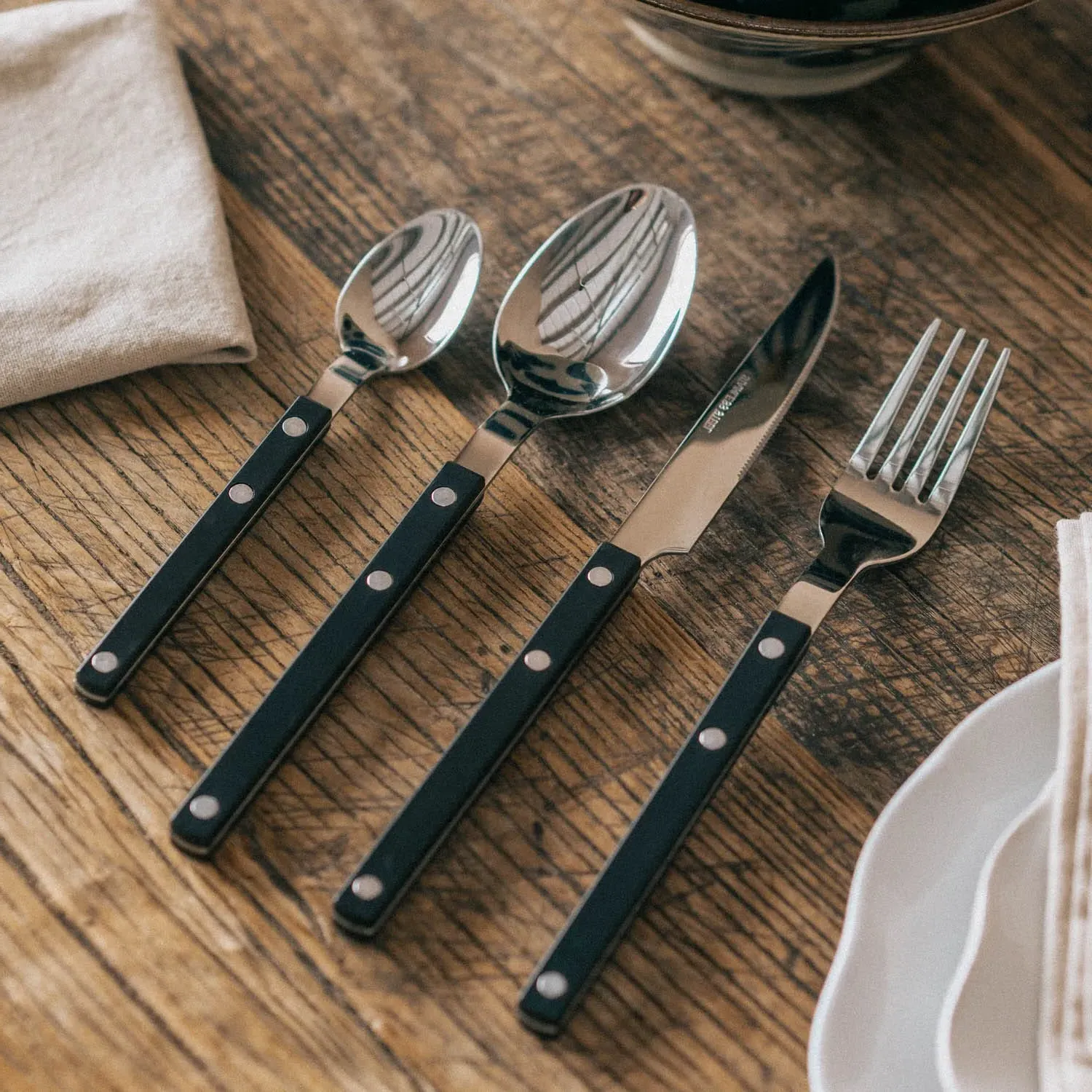 4-Piece Cutlery Set - Black Handle image