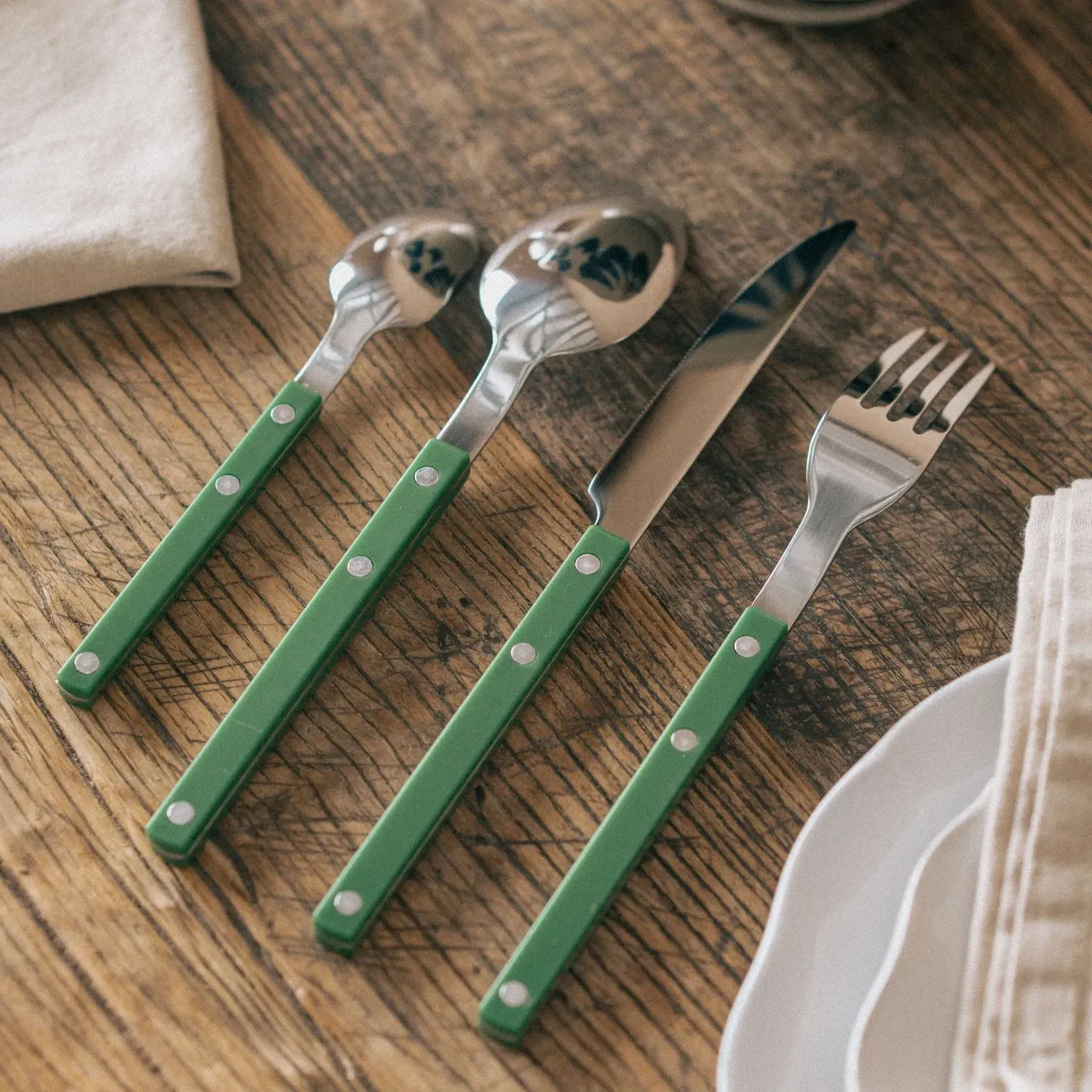 4-Piece Cutlery Set - Dark Green