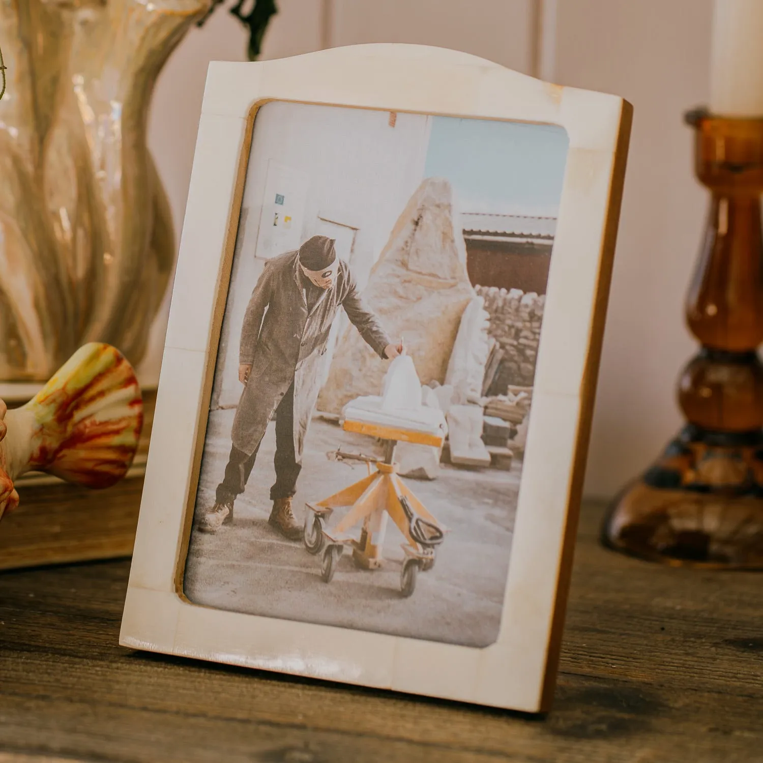5x7 Arch Photo Frame - Natural, Bone