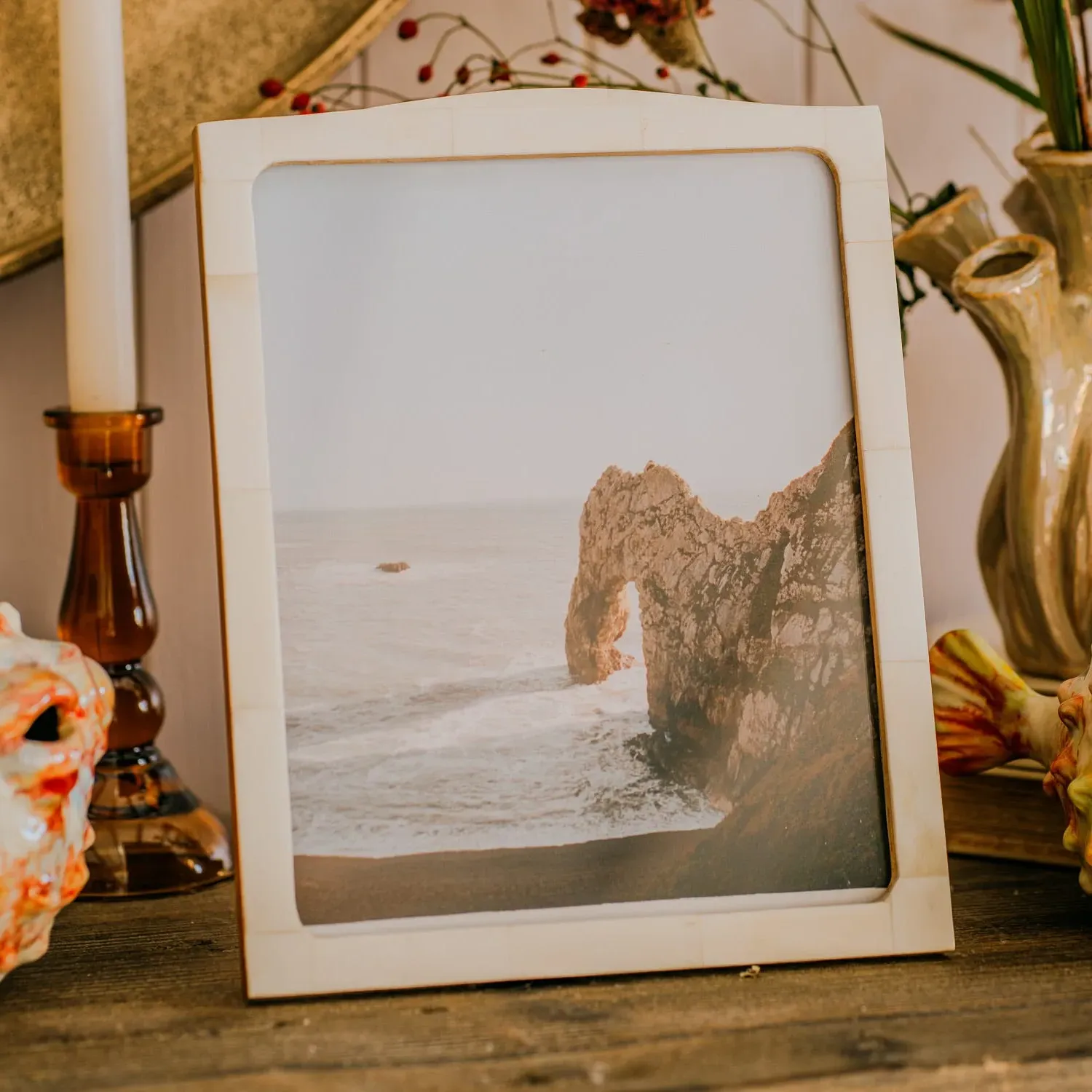 5x7 Arch Photo Frame - Natural, Bone