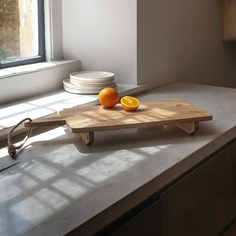 70cm Wooden Serving Board - Honey, Mango Wood image