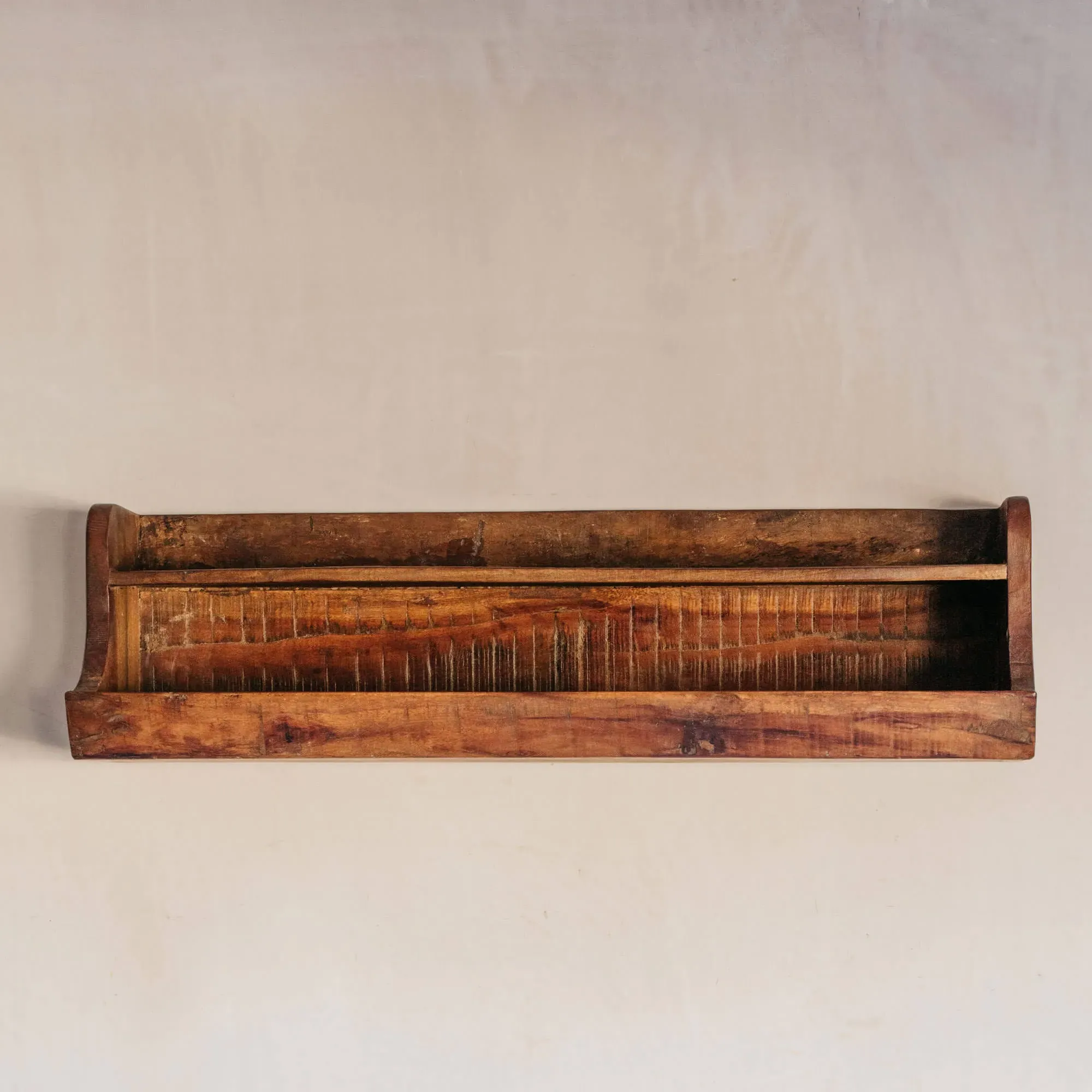 80cm Two Tier Wall Shelf - Recycled Wood
