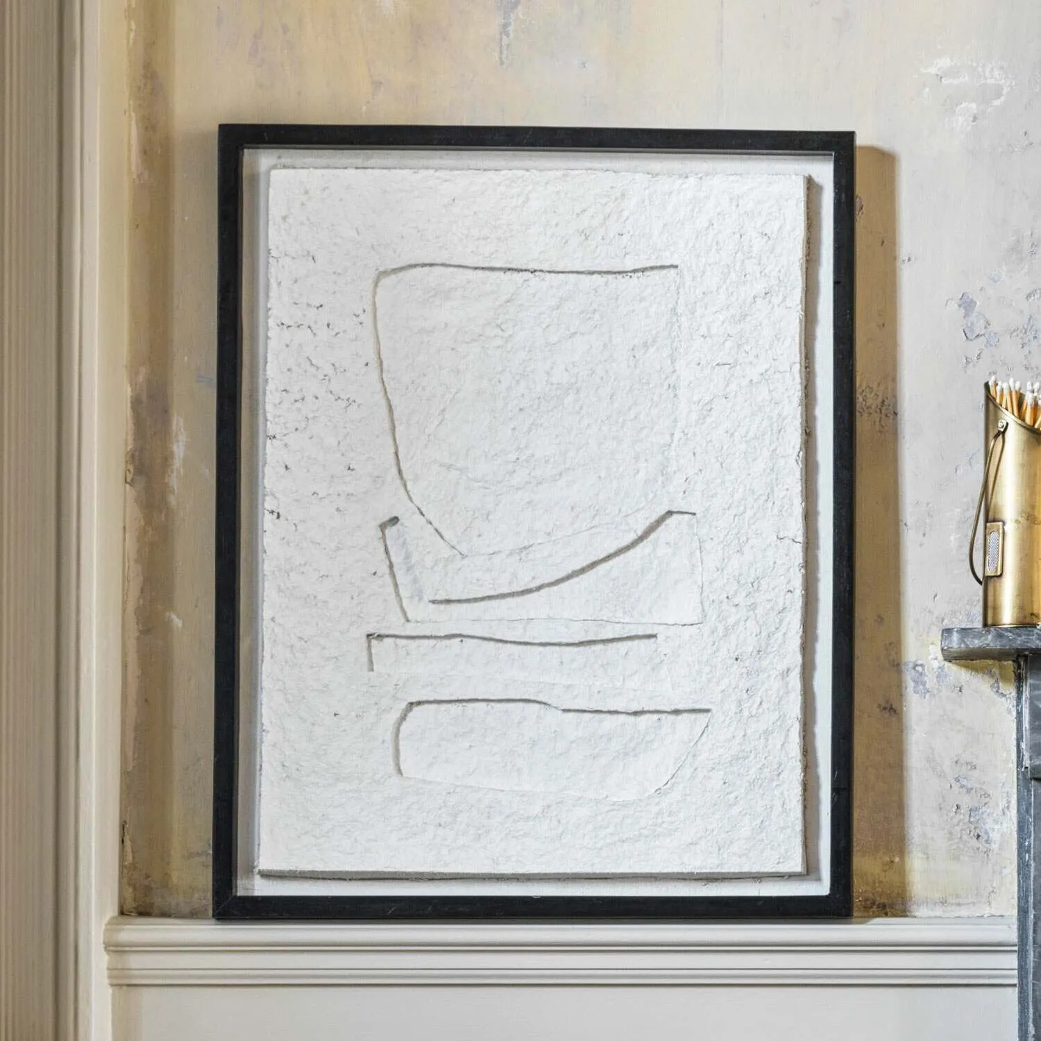 Abstract Cuboid Papier Mache Wall Art - Mango Wood image