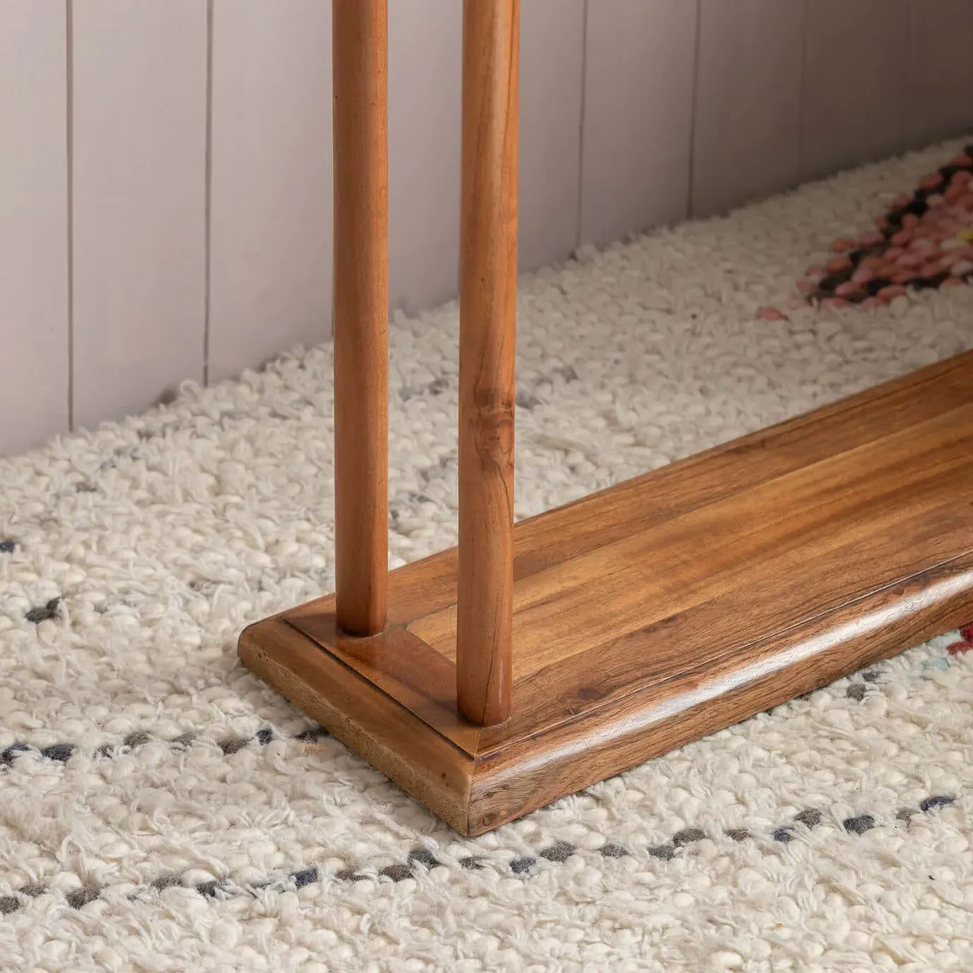 Acacia Wooden Towel Stand - Golden, Acacia Wood