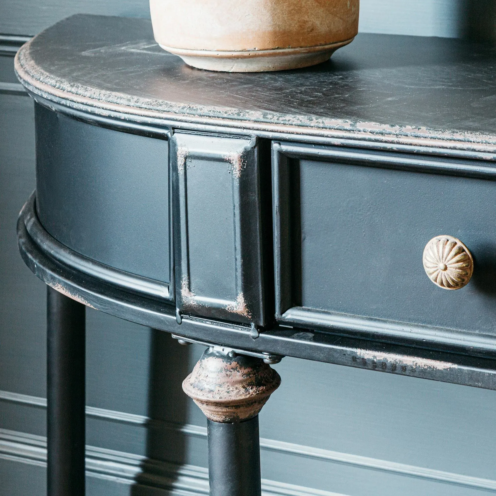 Ada Console Table with Storage - Black, Iron