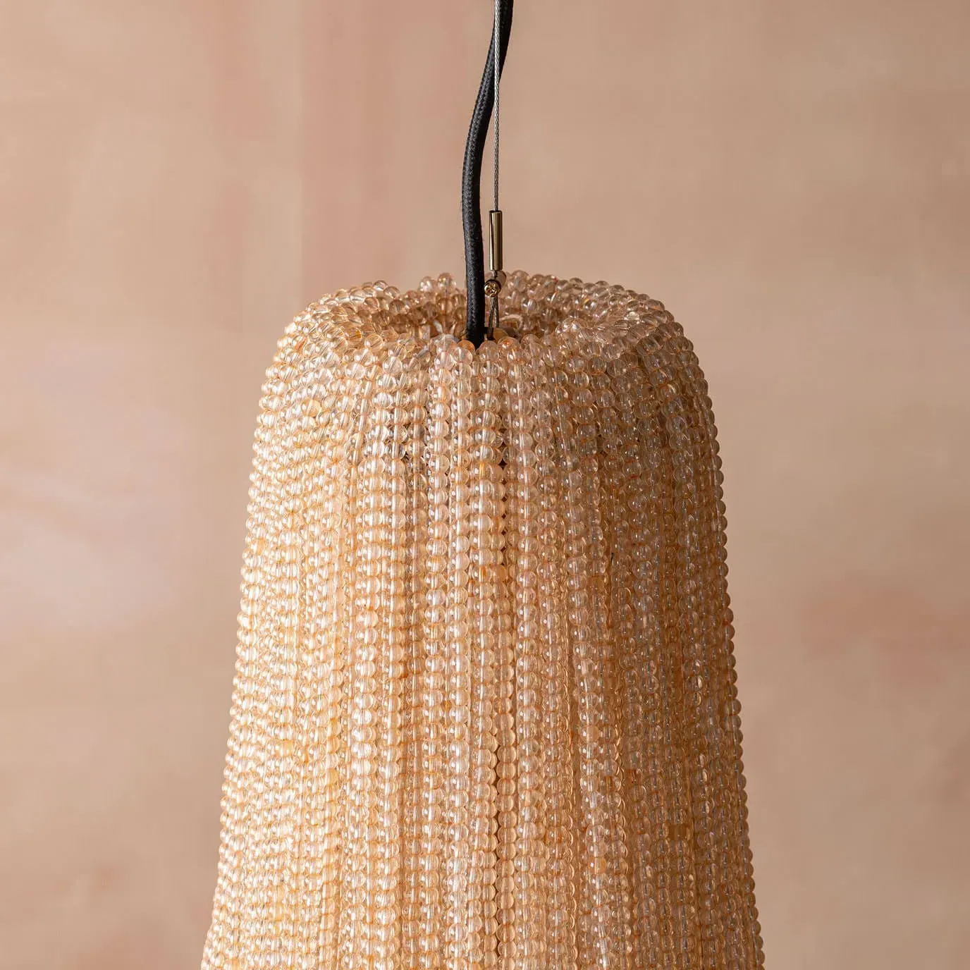 Adara Beaded Pendant Light - Peach